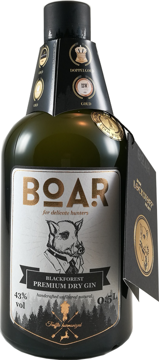 Gin BOAR, Schwarzwald Dry Gin, Global Spirits Award 2017 in Las Vegas, BESTER GIN DER WELT