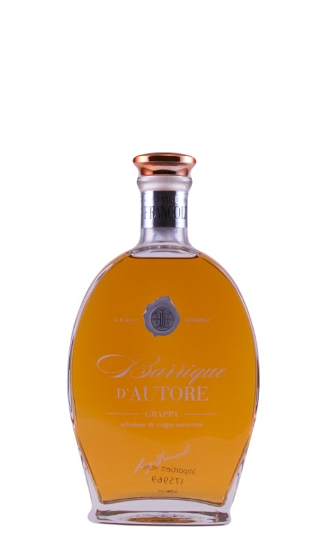 Grappa Barrique d'Autore, OHNE HOLZKISTE,  Luigi Francoli