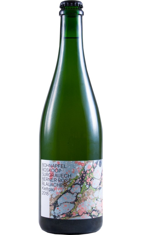 Cidre Bohnapfel, Surgräuch, Berner Rose, Blauacher,  Klettgau 2022
4% Vol.