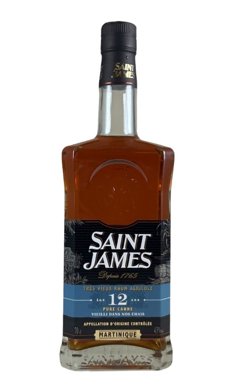 Rhum Saint James - Très Vieux Rhum Agricole - 12 ans PURE CANNE.
